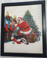 Santa Claus Filling Stockings